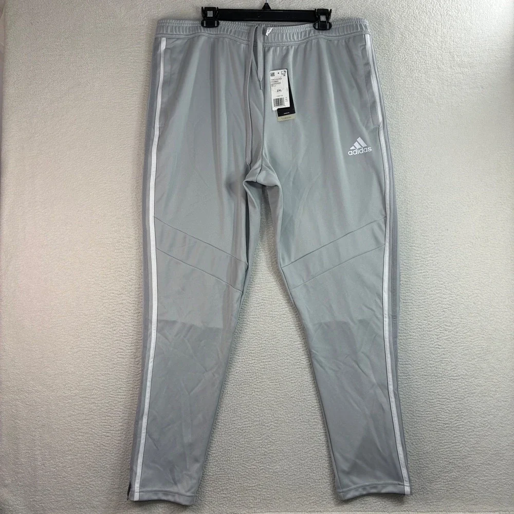 Adidas Tiro 19 Track‎ Pants Mens 2XL Gray Tapered Ankle Zip Climacool Soccer NWT